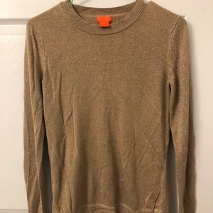 Gold Shimmery Long Sleeve Top